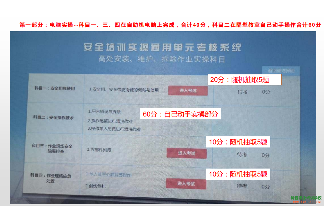 普洱市高空登高作業(yè)證考試在哪里考？怎么考？