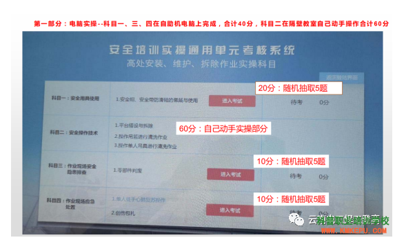 2020年云南登高(高空)作業(yè)證實操考試流程